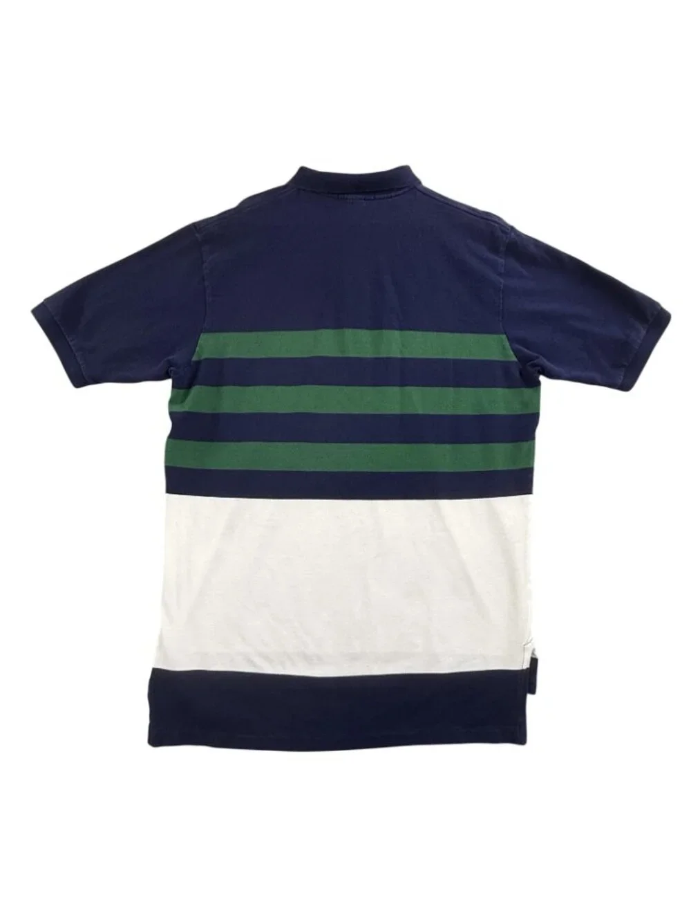 Vintage Polo Ralph Lauren Polo Shirt Mens XL Blue Green Stripe Colorblock Pony